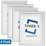 Metallica Picture Frames - 4 Pack - For Home Office Decor Photos