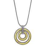 Gun Metal Tone Pendant Necklace