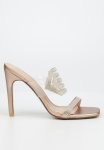 VELVET1 Stiletto Mule Heel - Rose Gold