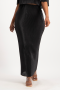 Tessa Plisse Maxi Skirt - Black - L