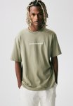 Loose Fit Printed T-Shirt - Pistachio Green Be Kind