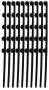 Bracket Flat Bar 5 Line Straight - Black - Pack Of 10