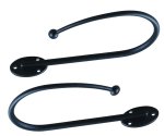 Finishing Touches 2 Grecian Curtain Tieback Matt Black 28MM