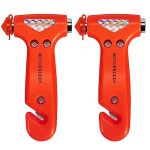 Motorbuddy 2-PACK Car Safety Hammer Seatbelt Cutter Auto Emergency Escape Hammer With Window Glass Breaker And Seat Belt Cutter