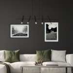 1925 Chandelier 5 Light Black And Gold