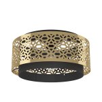 Sandbach Metal Ceiling Light Black And Brass