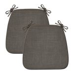 Nobildonna Dining Chair Cushions Set Of 2-2" Thick High-density Foam Chair Pads With Ties And Non-slip Bottom Removable Washable