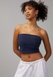 Crop Jersey Bandeau - Navy Blazer