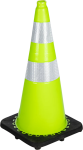 Pinnacle Soft Lime Pvc Traffic Cone With Reflective Tape 300MM - Lime