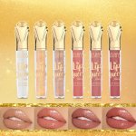 Lip Queen Glossy Lip Gloss Moisturizing Long-lasting Liquid Lipstick Cosmetic With Fine Glittering Pearl Light 3D Shining Finish