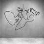 Couple Love One Line Drawing - Matt Gold / L 1200 X H 902 Mm