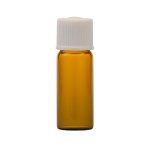 10ML Amber Glass Vial With Screw Cap - White 18 410
