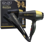 Enzo EN-3960 Ionic Hair Dryer + Tourmaline Straightener + 4 Bottles Of Nourishing Hair Serum Professional Styling Set.