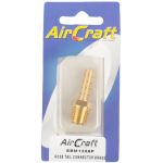 AirCraft Hose Tail Connector Brass 1/4M X 8MM 1PC Pack