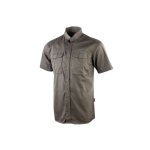 Wildebees Mens Cotton Canvas Short Sleeve Shirt - Olive