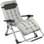 Gravity Sun Lounger Reclining Chair Recliner With Soft Cushion