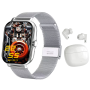 Men's Modern Smart Watch+wireless Earbuds For Work & Fitness