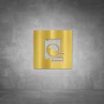 Washing Room Sign - Polished Brass