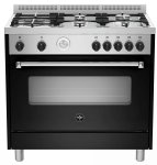 La Germania AMS95C81B 90CM Gas Hob & Gas Oven Colours: Black Cream Burgundy