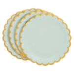 Blue & Gold Paper Side Plates 8-PACK