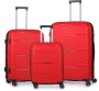 Pierre Cardin Montpellier Luggage Spinner 3 Piece Set Red