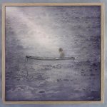 Adrift Art Print - 30 X 30CM Framed Canvas With Natural Wood Frame