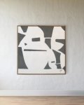 Abstract Square Acrylic Painting Solid Oak Frame