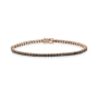 9CT Rose Gold & 5CT Black Diamond Tennis Bracelet