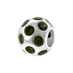 B1-C5029 - 925 Sterling Silver Cz Stone European Charm Bead - Olivine Cz Stone