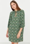 High Neck Shift Dress - Green