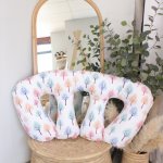 Triplet Feeding Pillow Pastel Trees