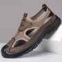Hollow Out Sandals For Men's Beach Walking Breathable Lightweight Durable Non Slip Summer Shoes