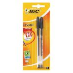 Bic Crystal Pen Medium 2 Pack Black