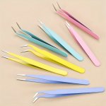 2PCS Stainless Steel Tweezers - Colorful Precision Craft & Jewelry Making Tools