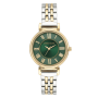 Anne Klein Emerald Green Dial Silver & Gold Tone Bracelet Watch