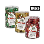 Xmas Tree Decor Balls Gift 16PC Assorted