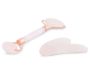 Mikay Health Rose Quartz Stone Roller & Gua Sha With Rosegold Handles