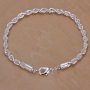 1pc Simple & Cute Style Silver Twist Bracelet With Secure Lobster Clasp Closure - Elegant Jewelry Accessory For Women Choose Your Color