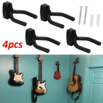 1PC 2PCS 4PCS Guitar Hanger Adjustable Wall Mount Display Bracket Hook Holder Clips Black