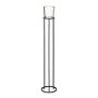 Blomus Candle Holder: Large Glass Holder On Black Steel Frame Nero