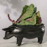 Pig Bowl Fruit Bowl - Matte Black