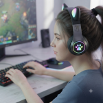 Wireless Cat Ear Bluetooth Headphones With LED Lights