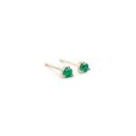 Three Claw MINI Diamond Stud Earrings In Yellow Gold - Lab Grown