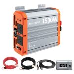1500W Pure Sine Wave Inverter 12V Dc To Ac 110V 120V Rv Inverter With Remote Solar Battery Inverter 12V Inverter For Power Outag