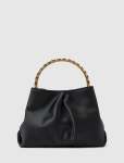 Juniper Jewel Handle Soft Clutch - 0 Black