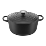 Le Creuset Signature Round Casserole Matt Black 22CM
