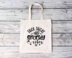 Thick Thighs & Spooky Vibes Tote Bag