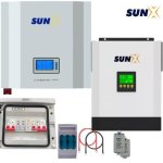 Sunx Backup Power Kit. 3KVA 24V Hybrid Inverter 1 X 2.6KW 24V Lithium Battery + Accessories