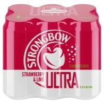 Ultra Strawberry & Lime Flavoured Beer Cans 6 X 500ML