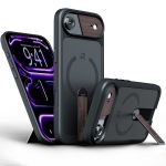 Orbit Black Case For Iphone Air-magsafe Compatible 360 Metal Kickstand